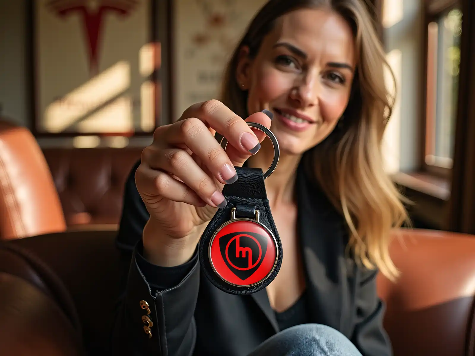 Mazda Cartera Llave Cuero Fuerza Duradero Toque Sport